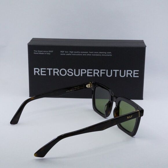 🕶️ New RetroSuperFuture SECOLO 3627 HT6 Sunglasses - Havana Frame, Green Lenses - Picture 9 of 10
